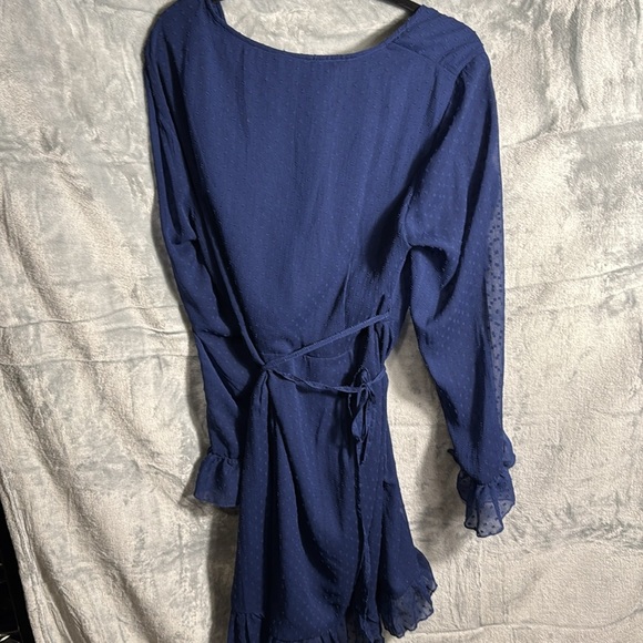 ASOS  dress women’s size 16 blue wrap dress - Picture 6 of 7